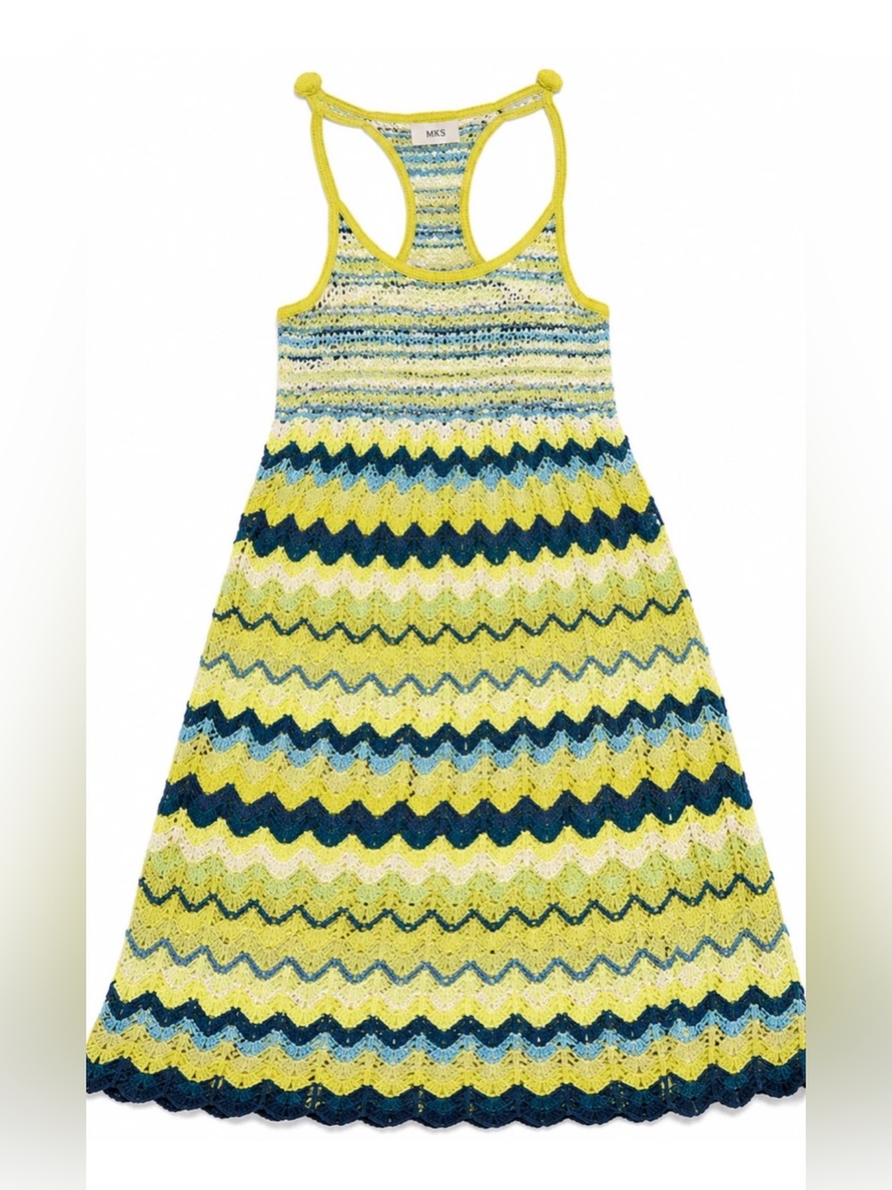Free People Chevron Stripe Knit Sweater Dress XS Green Blue Racerback